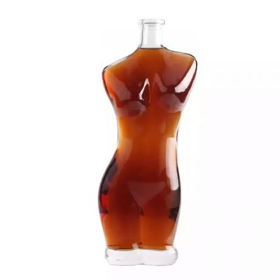 New Design Creative Custom Shaped Bottles 75cl Lady Body Shaped Glass Bottle FOr Wine Liquor Vodka