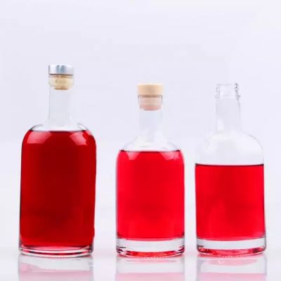 Global Classic Round Shape 70cl 75cl Glass Bottle For Liquor Hot Sale 700ml Bottles With Cork Cap