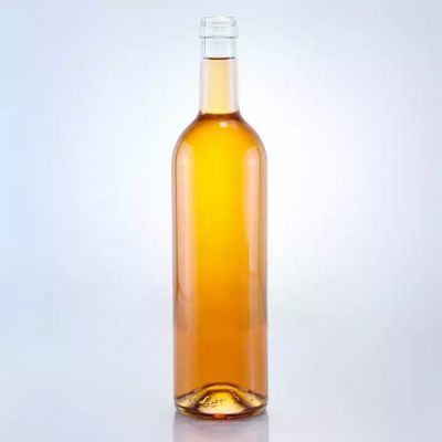 High Quality Extra Flint 750ml Liquor Glass Bottle Cylinder Shaped Bottle With Corks