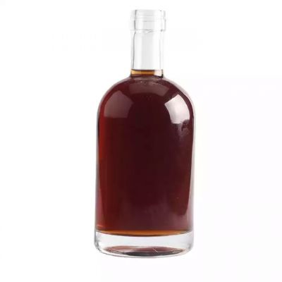 High quality 750ml gin glass bottle cork glass bottle 750ml