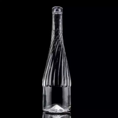 Hot Selling products export wholesale design unique bottom raised super flint glass 500ml 700ml whiskey glass wine bottle