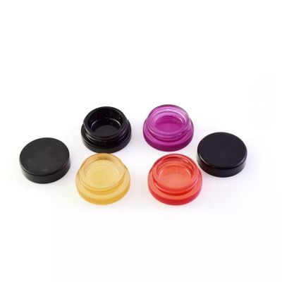 Oil Colorful Child Resistant Container Round 3Ml 5Ml 7Ml 9Ml Smell Proof Color Painted Concentrate Glass Jar With Lid