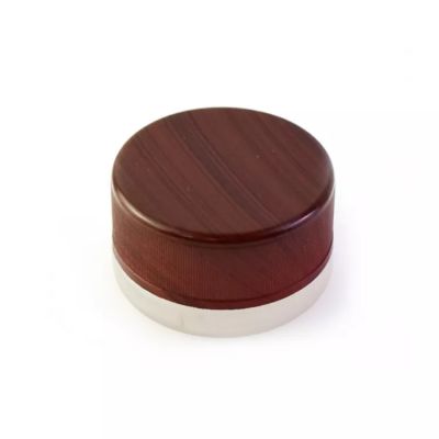 Child Proof New Style Wooden Cap Custom 5ml 7ml 9ml Frosted Round Bottom Concentrate Glass Jar With Child Resistant Lid