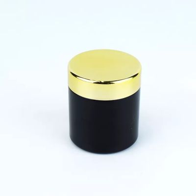 Giant air-tight curing 3.5 gram 3oz matte black gold lid child resistant full stash glass jar smell proof