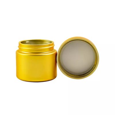 Clear Smell proof 3oz 90ml Electroplated Glass jar with Golden or Silver Child Resistant Cap Custom Logo Printing