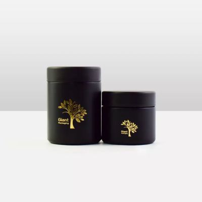Customizable Logo,Sticker Label,Mold,Size,2oz 3.5g Dry Flower Storage Matt Frosted Black Glass UV Protection Airtight Container