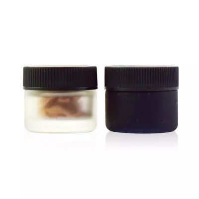 Hot Sale 5ml Straight Sided Clear Translucent Glass Concentrate Containers Jar with Smell Proof Lid