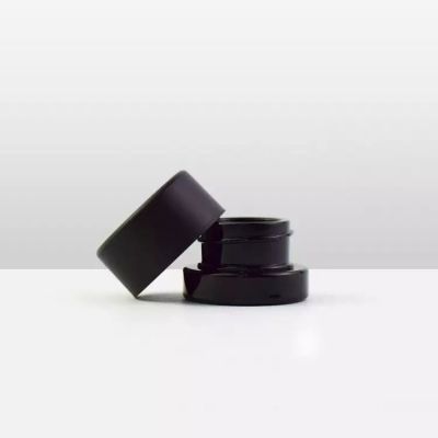 Hot Sale Custom Logo 5ml 7ml 9ml Straight Sided Glossy Matte Black Glass Concentrate Containers Jar with Smell Proof Lid