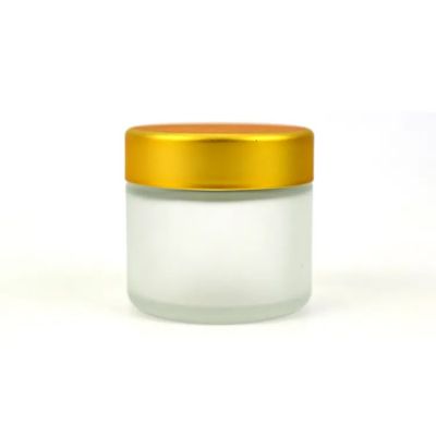 Custom 2oz 3oz 4oz Child Resistant Frosted White Green Amber Colored Glass Containers Jar with Airtight Smell Proof Lid