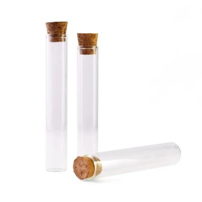 Custom Clear 100mm 120mm High Borosil Glass Test Tube with Cork Top