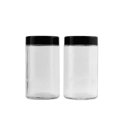 Premium 100ml 90ml 60ml 30ml Clear Round Glass Vial Small Glass Bottle with Screw Cap Lid Transparent Custom logo