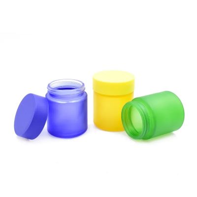 Packaging 2oz 60ML 120ml 4oz clear glass jar arch child resistant cap/child proof jar/child resistant bottle