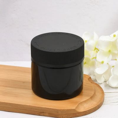 4ozchild resisttant glass jar wholesale uv black glass jars