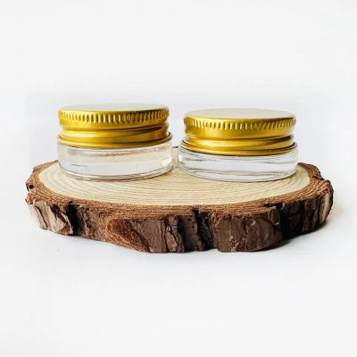 3ml 5ml 7ml 9ml New arrival in stock round shape Thick bottom glass jar with aluminium cap