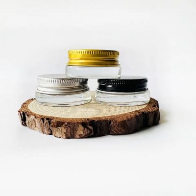 3 Gram 5 Gram 7 Gram 9 Gram Round Thick bottom glass concentrate jar with Aluminum caps