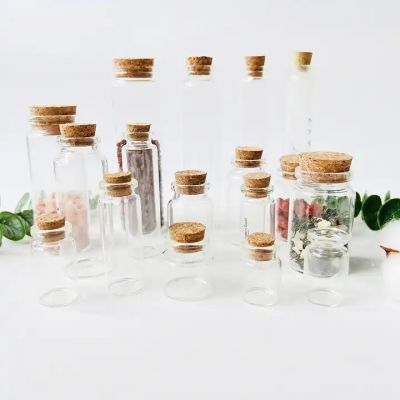 Hot Sales amazon Different customization small glass bottles with corks