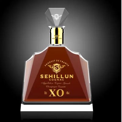 Glass Bottles 500ml 750ml Brandy Liquor Glass Bottle Wine Clear Screw Cap Cork Luxury Customized for XO & Brandy