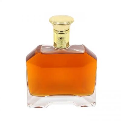 high quality 500ml liquor glass bottle manufacturers wholesale empti square brany bottle