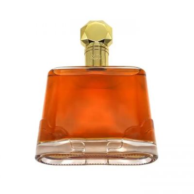 custom licor oem 750 ml clear crystal brandy Vodka glass bottle
