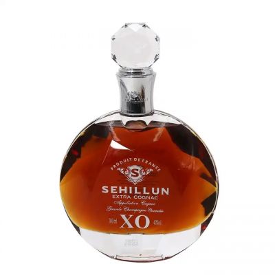 manufacturers direct corked brandy bottle unique shaped diamond liquor 500ml 750ml glass bottle