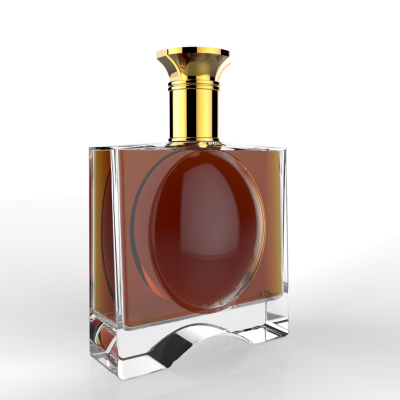 glass bottle with cork stopper vodka brandy wine spirit bottle flat flask liquor glass bottle