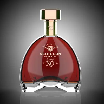Low MOQ 750ml Custom Luxury Clear Whisky Brandy Wine vodka empty liquor bottle Glass Bottle