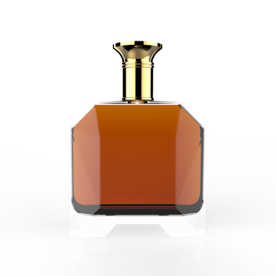 Luxury Crystal 750Ml Whisky Whiskey Gin heavy thick Glass Bottle With Glass Cap