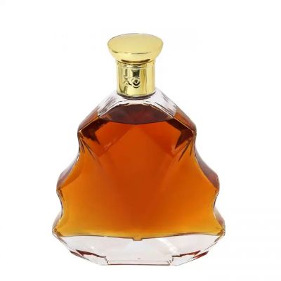 glass bottle supplier 700ml 750ml design tree shape spirits bottles for liquor beverage alcohol vodka brandy glass bottle