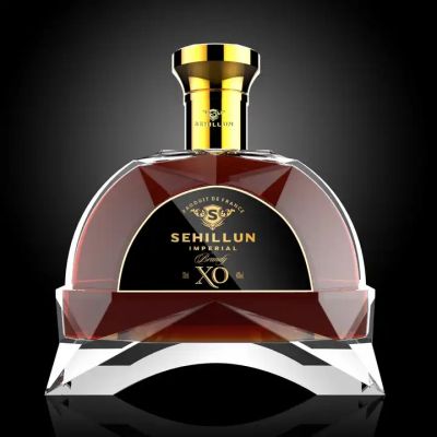 wholesale wholesale 700ml 750ml 1 liter glass bottle for brandy high quality hexagon glass bottle liquor bottle