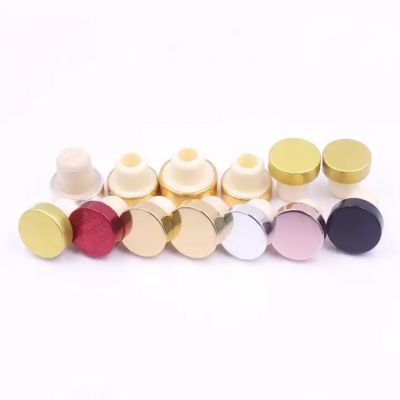 Aluminum top with synthetic cork stopper for wine spirit liquor whisky rum gin bottle
