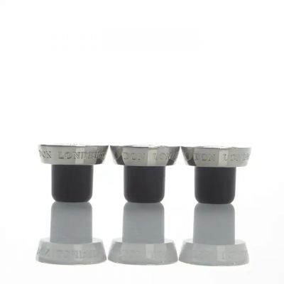 custom metal cap stopper with embossed logo synthetic cork