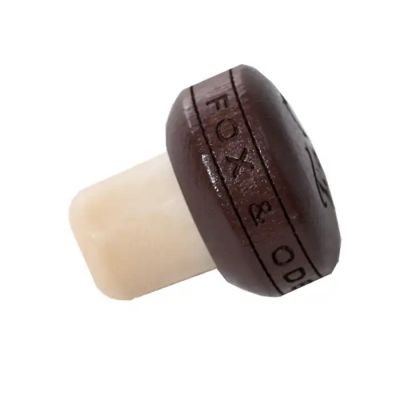 Customized Engraved LOGO Dark Brown Wooden Cork Stopper Wine Whisky Tequila Pizen Potheen Synthetic Cork Closure