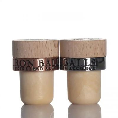 Factory Price Premium Metal Reusable Sealing Plug Cap Zamak Synthetic Cork Stopper for Wine Spirits bottle