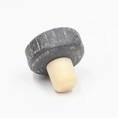 Customized LOGO Plastic Cork Stopper Zamak Marble Granite T Sharp Synthetic Polymer Cork Closer