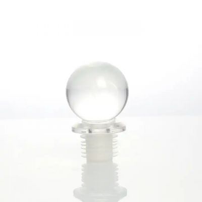 glass ball shaped cork stopper for bottle glass top cork stopper