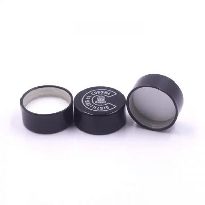 black gold aluminum plastic water whiskey whisky brandy rum bottle cap closure lid