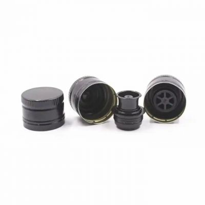 31.5x24mm retractable plastic pourer aluminum olive oil bottle caps