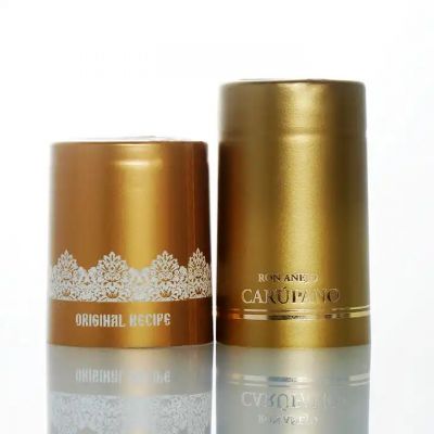 CUstom Embossed Logo PVC Heat Shrink Capsule Wholesale Silver Gold Wine Shrink Cap Easy Tear Wine Capsule