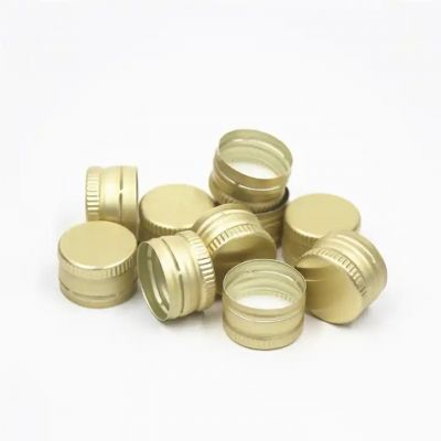 Customized logo 20mm 18*12mm aluminum metal tamper evident 50ml bottle cap ropp water spirits screw cap bottle covers