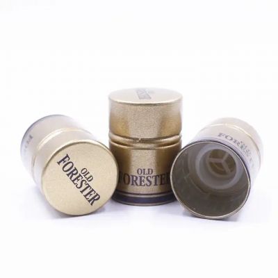 33x47mm non refillable aluminum-plastic spirits liquor vodka gin whisky bottle cap