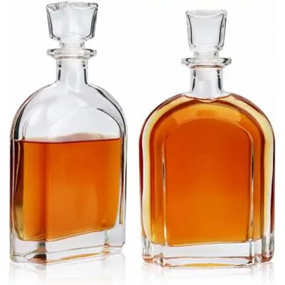 OEM factory price extra flint high quality logo customized liquor whisky bottle tequila glass bottle with glass bartop