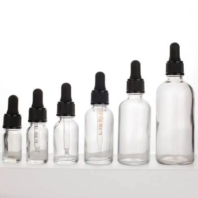 5ml 10ml 15ml 20ml 30ml 50ml 100ml Clear Euro Oil Serum Bottles for Hair Care