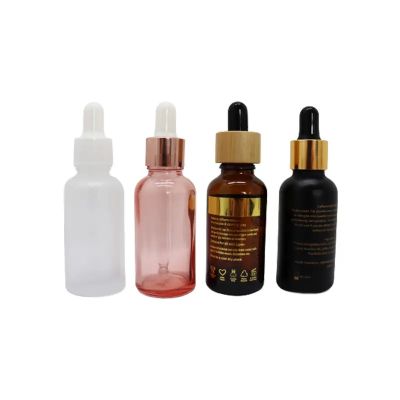 100ml 50ml 60ml 2 oz empty dark brown hair oil applicator glass dropper bottle with packaging boxes