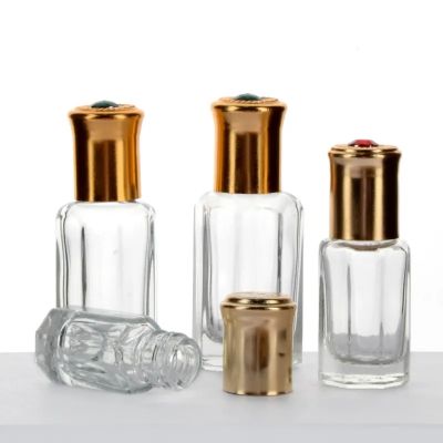 3ml 6ml 9ml 12ml attar roll on essential oil glass bottle