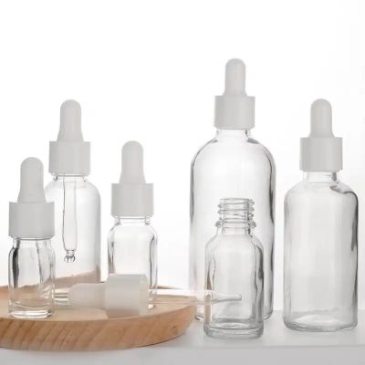 Clear Essential Oil Hair Care Oil Dropper Bottle 5ml 10ml 15ml 20ml 30ml 50ml 100ml