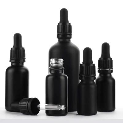 Custom Cosmetic Serum Tincture Beard Hair Oil Bottle Glass Dropper Essential Oil Bottle with Tamper Evident Dropper