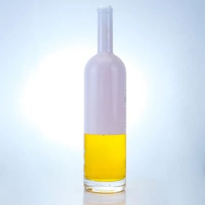 Hot sale big capacity 1000ml 1500ml round vodka whiskey glass bottle with high quality