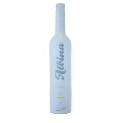 Big capacity 1000ml round frosted vodka rum bottle spirits glass bottle with cork