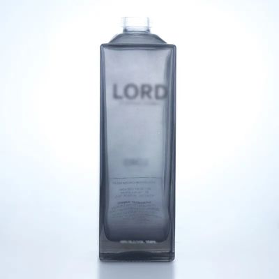 700ml 750ml light black rhombus vodka rum whiskey bottle spirits glass bottle with cork cap