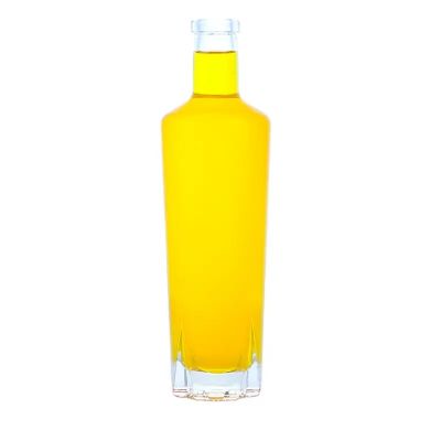 Factory produced clear empty mini 500ml vodka tequila bottle liquor glass bottle with cork